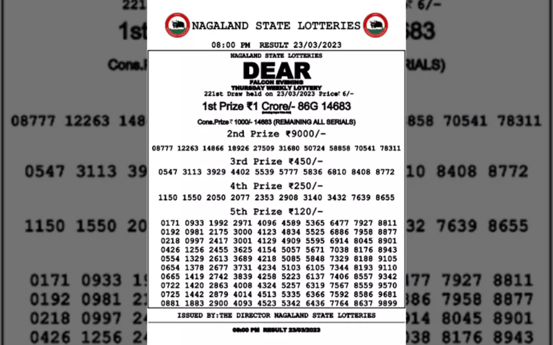 NAGALAND STATE LOTTERY